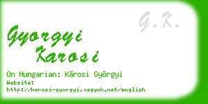 gyorgyi karosi business card